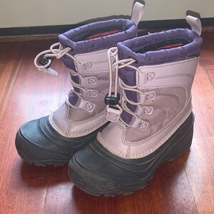 The North Face Kids Lavender and Black Snow Boots Size 13 Little Kid